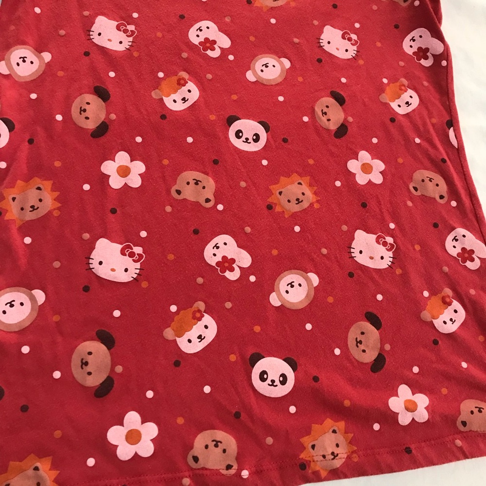 Hello Kitty Tee DOE Panda Bunny Dog Red polka Dots - Picture 4 of 6